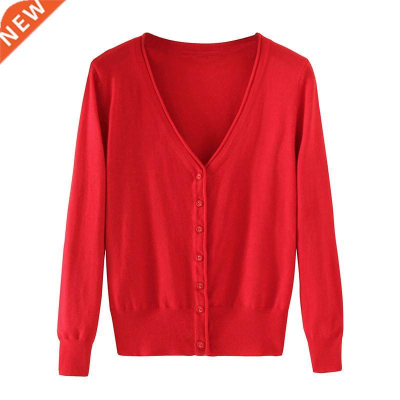 Cardigan Women Oversized Sweater Coat Spring Autumn Single B