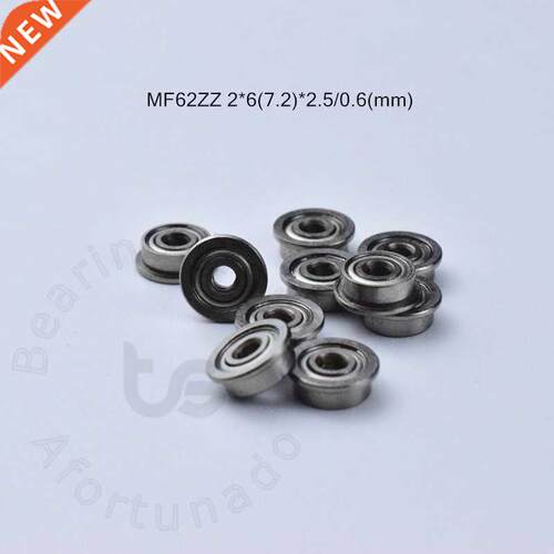 Flange 10pcs MF62ZZ 2*6(7.2)*2.5(mm) Free shipping chrome s