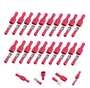 MDD1.25 6.3mm Spade 1.25 Insul Male 250 Female FDFD Red