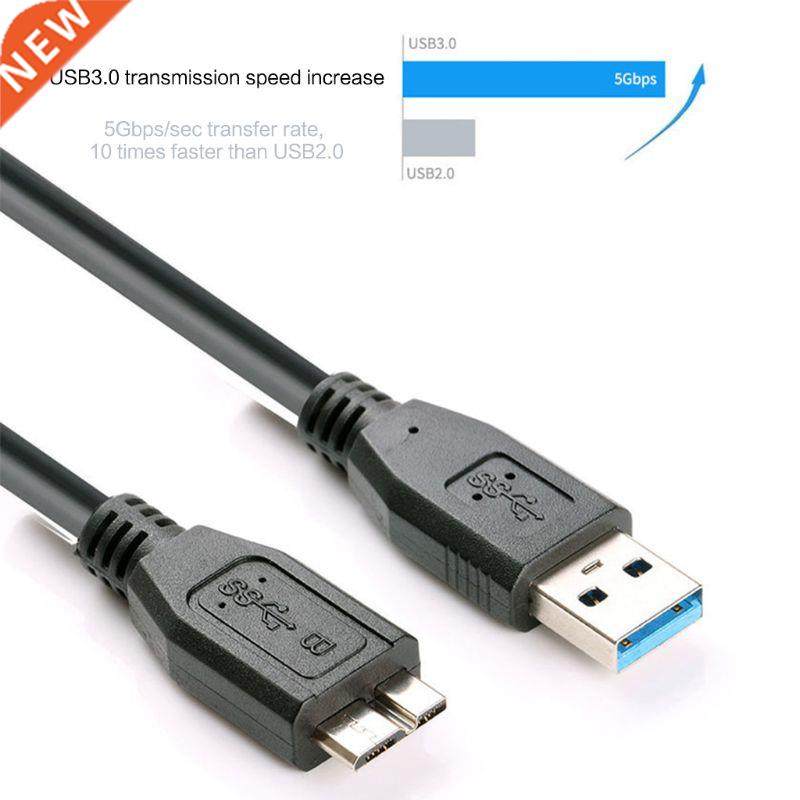 1 Pc 30CM Black Mini Portable USB 3.0 Male A To Micro B Dat
