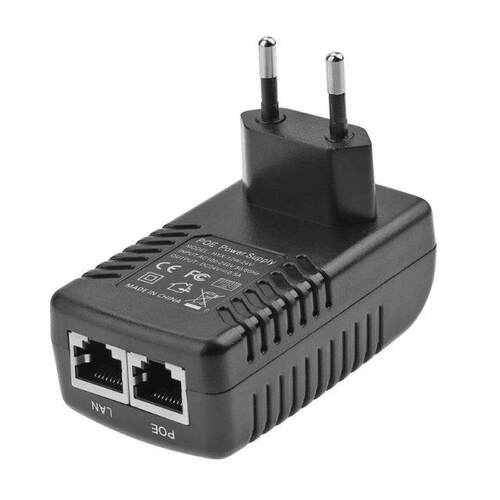 High Quality Safe 24V0.5A 12W Wall Plug POE Injector Etherne