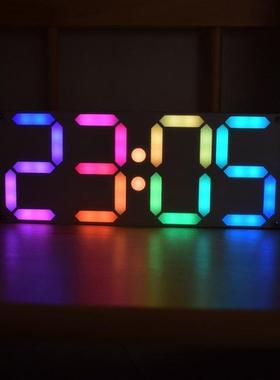 D Multicolored LED Table Clock Modern Wall Clock Digital 12