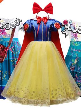 2022 Encanto Children Girl Dress for Girls Prom Princess Dre