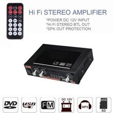 Home Bluetooth Car Stereo Amplifier Radio Player Aux-in 2 Ch