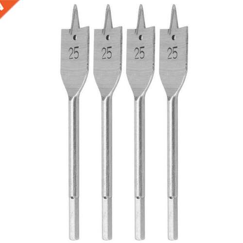 schaar 4Pcs Flat Wood Drill Bit Set High Carbon Steel Woodwo