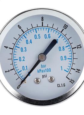 Manomètre Axial de haute précision 1/4Npt ,0-15PSI compres