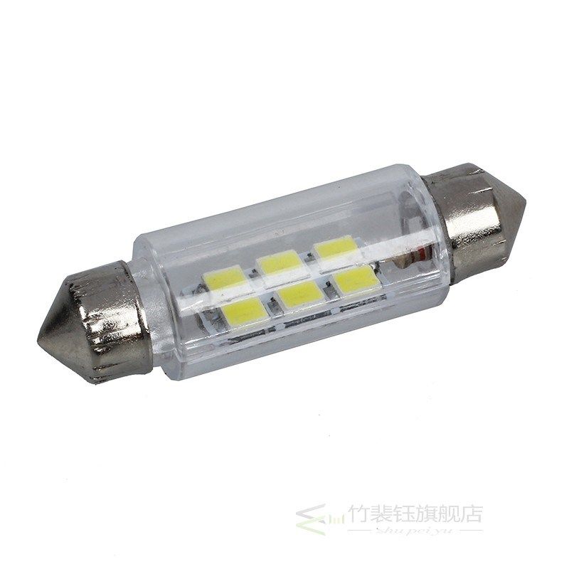 38mm White 6 SMD LED Car Interior Dome Light Lamp Bulb DC 12