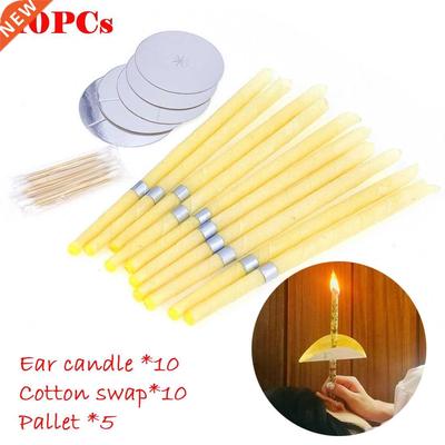 10pcs Ear Candles Ear Wax Clean Removal Natural Beeswax Prop