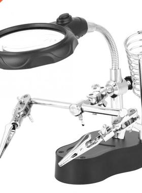 Helping Hand Repair Stand Magnifying Glass Auxiliary Clip Cl