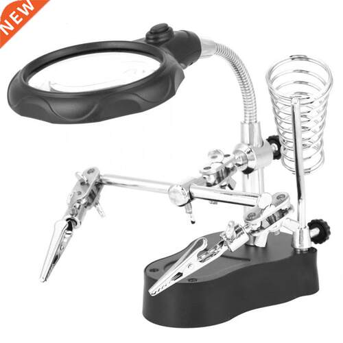 Helping Hand Repair Stand Magnifying Glass Auxiliary Clip Cl
