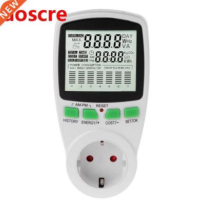 LCD EU Digital Meter Voltage Wattmeter Power Electricity Con