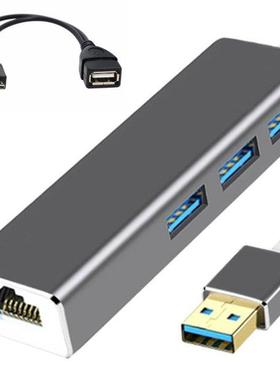 3 USB HUB LAN Ethernet Adapter + OTG USB Cable for Fire Stic