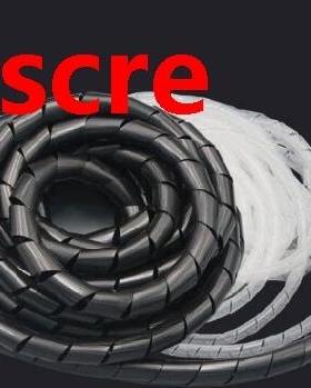 10mm Spiral Cable Wire Wrap Tube Computer Manage Cord Black