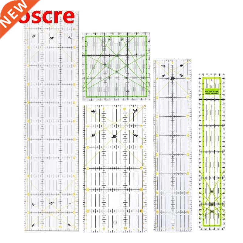 5Pcs/Set Rectangle Patchwork Quilting Drawing Straight Ruler