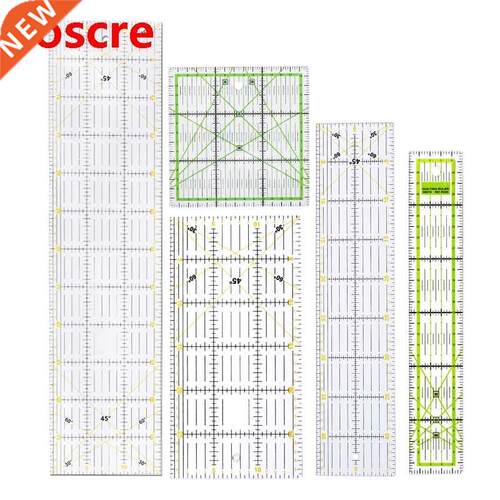 5Pcs/Set Rectangle Patchwork Quilting Drawing Straight Ruler