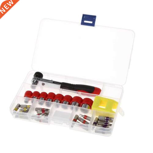 30 Pcs Ratchet Wrench With Hder Screwdriver Bit Socket Han