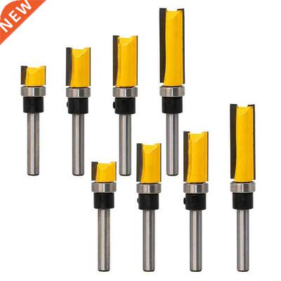 8Pcs Flush Trim Router Bits Top Bearing Router Bit 1/4 Inch