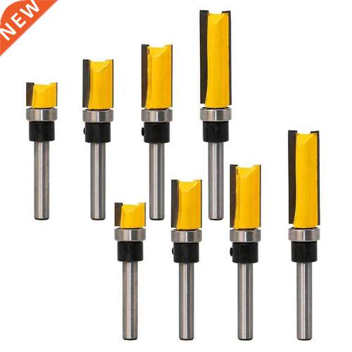 8Pcs Flush Trim Router Bits Top Bearing Router Bit 1/4 Inch