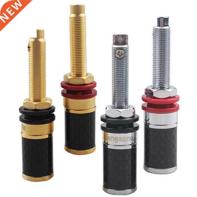 Red Copper Carbon Fiber Binding Post Gold / Rhodium-plated T