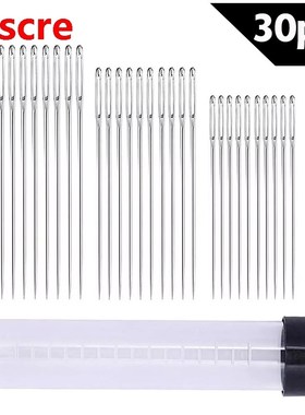 30 PCS 3 Sizes Large-Eye Stitching Needles Crochet Cross Sti