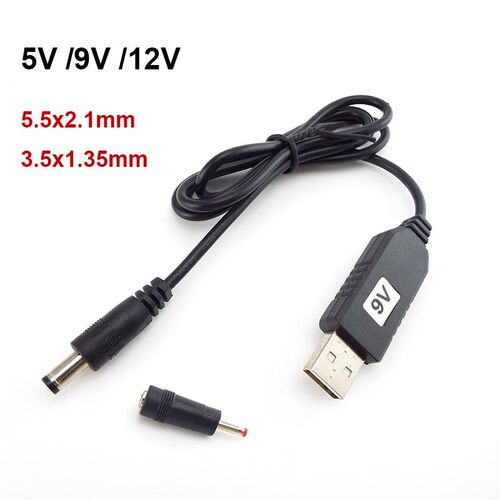 USB 5V to DC 5v 9v 12v 5.5mm 3.5mm USB power boost line Step
