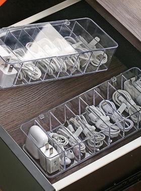 Cable orage Box Transparent Plaic Data Line orage Cont