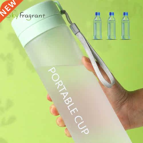 Outdoor Large Capacity Sports Water Bottle Frosted Plastic C