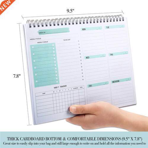 Daily Weekly Non-dated Planner Agendas Desktop Notepad to-Do
