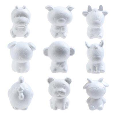 12cm Zodiac Signs Rat Kids Craft Toys Foam Animals Modeling