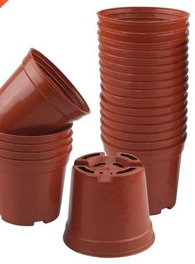 100Pcs 8.5CM Round Plastic Plant Pots Small Flower Pots for