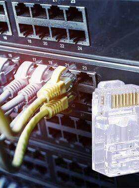 100PC Cat 5 Cat6 RJ45 Connector 8P8C Modular Ethernet Cable