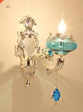 Blue Living Room Crystal Wall Lamp Bedside Bathroom Lamps Ba