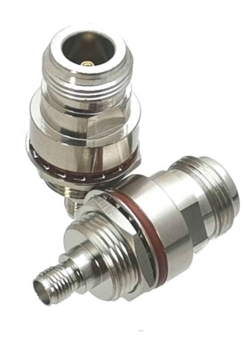 10Pcs Connector N Female Jack to SMA Female Jack Nut Bulkhea