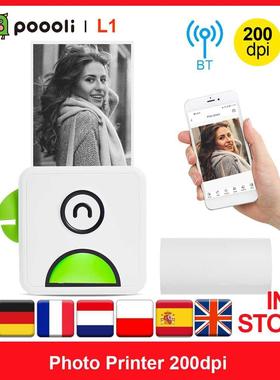 Poooli L1 Pocket Photo Thermal Printer 200dpi 58mm Wireless