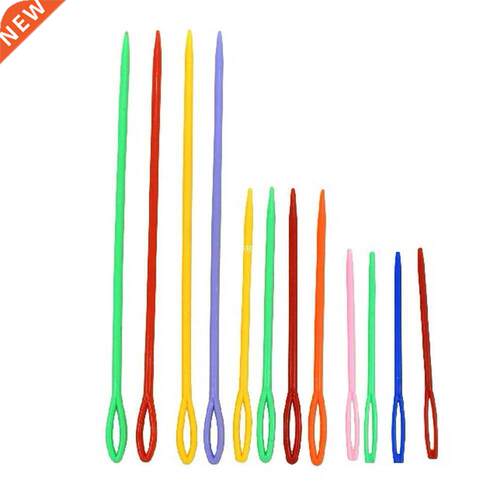 10Pcs Plastic Crochet Hook Knitting Needle Safe Child Kid We