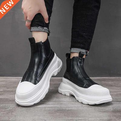 Men's Ankle Boots Autumn New Thick-soled Boots High Top