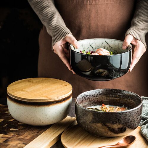 Creative Japanese Instant Noodle Bowl Household Large