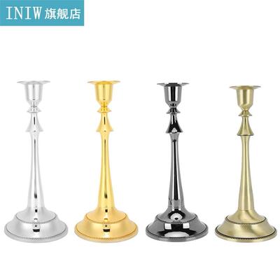 2Pcs Innovative European Style Single Head Candlestick Candl