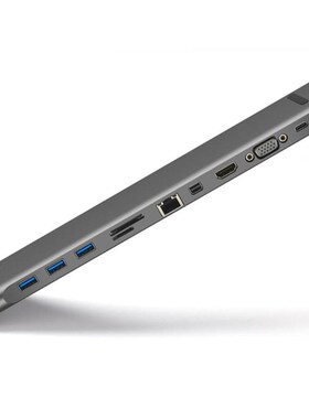 11 in 1 Hub USB Type-C To USB3.0 TF HDMI VGA RJ45 Mini DP Do