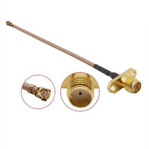 1Pcs U.FL IPX to SMA Female Jack 2 Hole Flange Mount Panel R