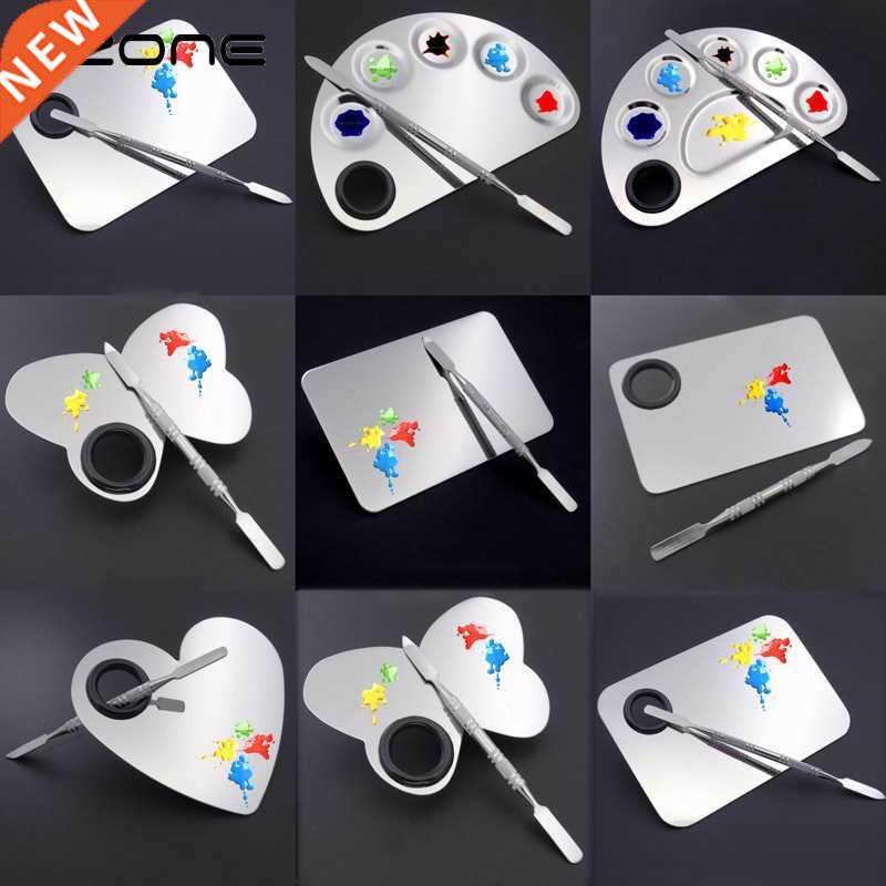 Stainless Steel Paint Palette For Water Color Acrylic Makeup