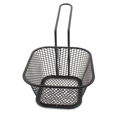 French Fries Basket metal Black spray paint Small food baske