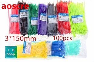100pcs Colorful 3*150mm width 2.5mm Factory Standard Self-lo