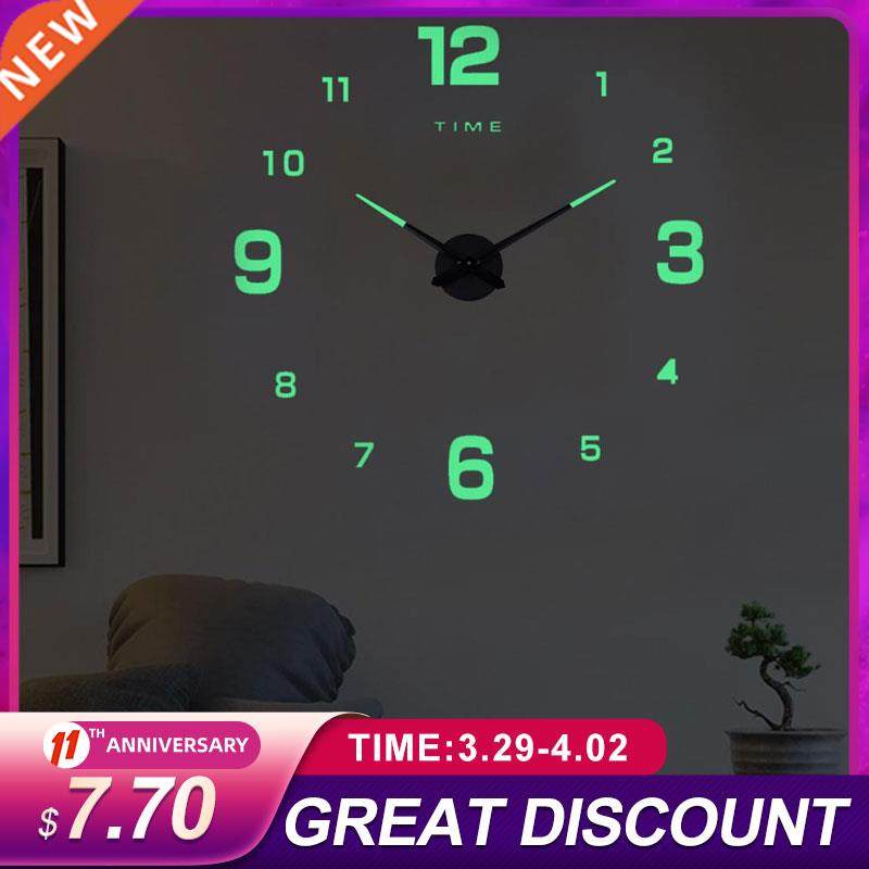 27/37/47 Inch Large Wall Clock Modern Design Watch Digital L