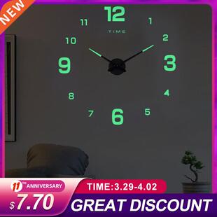 27/37/47 Inch Large Wall Clock Modern Design Watch Digital L