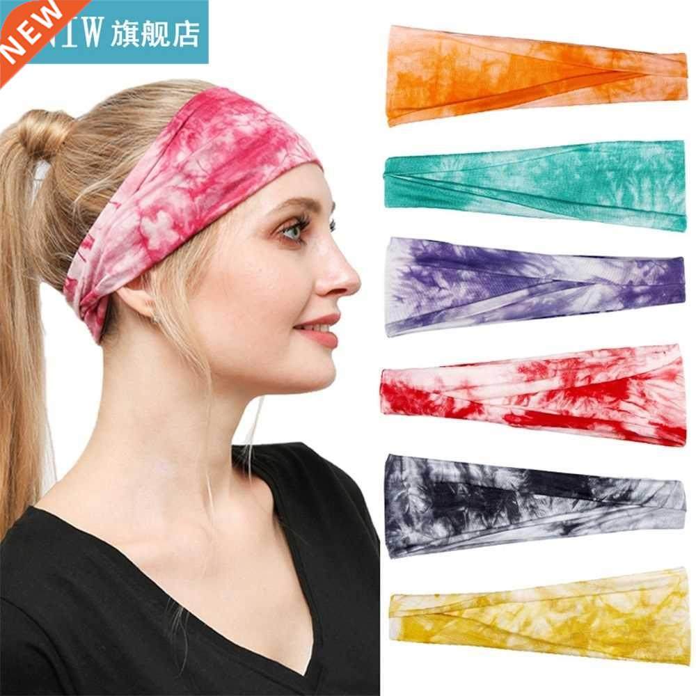 Women's Headbands Yoga Workout Exercise Tie-Dye Bandeau