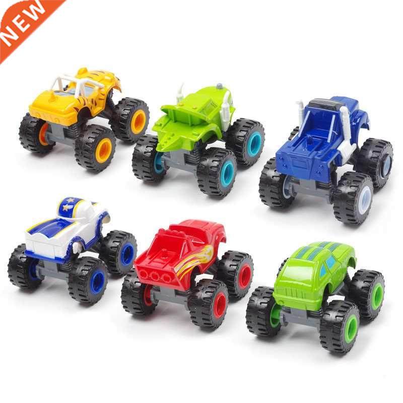 6pcs/Set Blaze Machines Car Toys Russian Miracle Crusher Tru