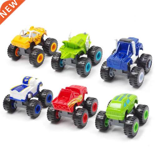6pcs/Set Blaze Machines Car Toys Russian Miracle Crusher Tru