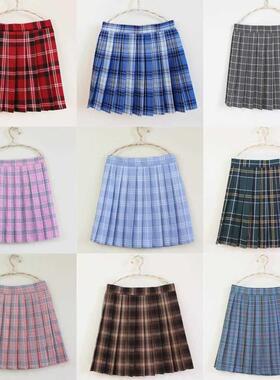 The New Cmpus Style High-wisted -line Skirt Sweet Plid P