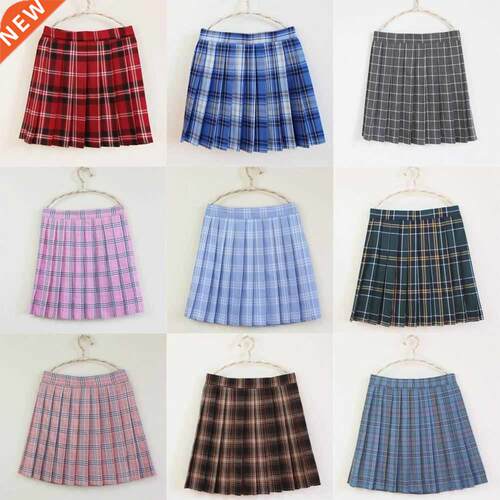 The New Cmpus Style High-wisted -line Skirt Sweet Plid P